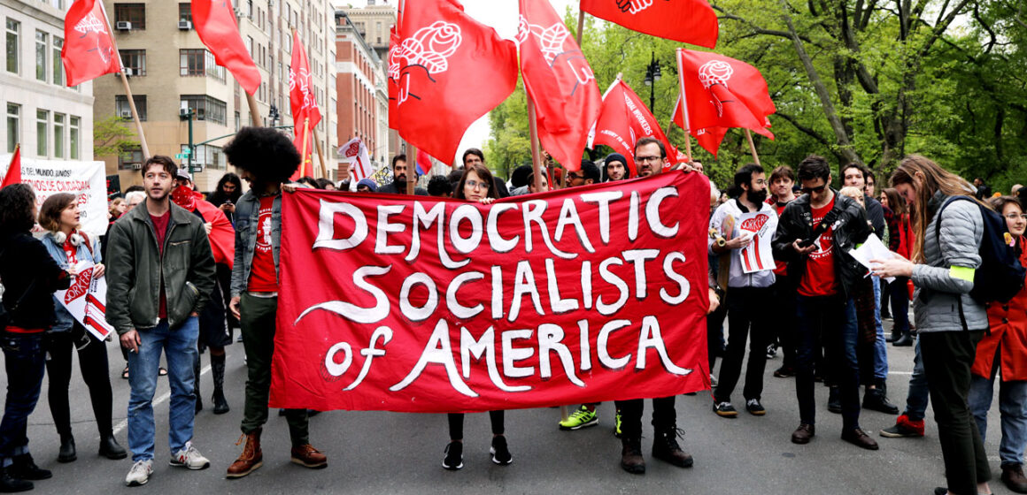 Democratic socialists of america members sign
