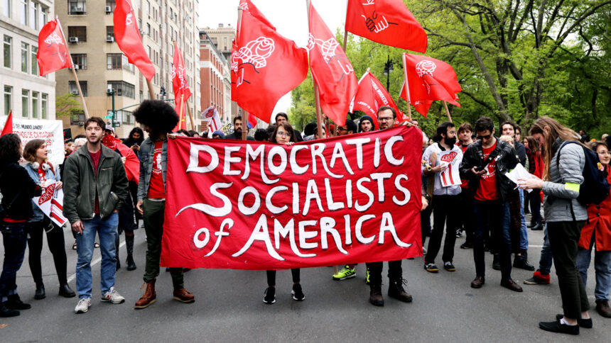 Democratic socialists of america members sign