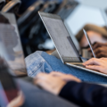 Students using tech