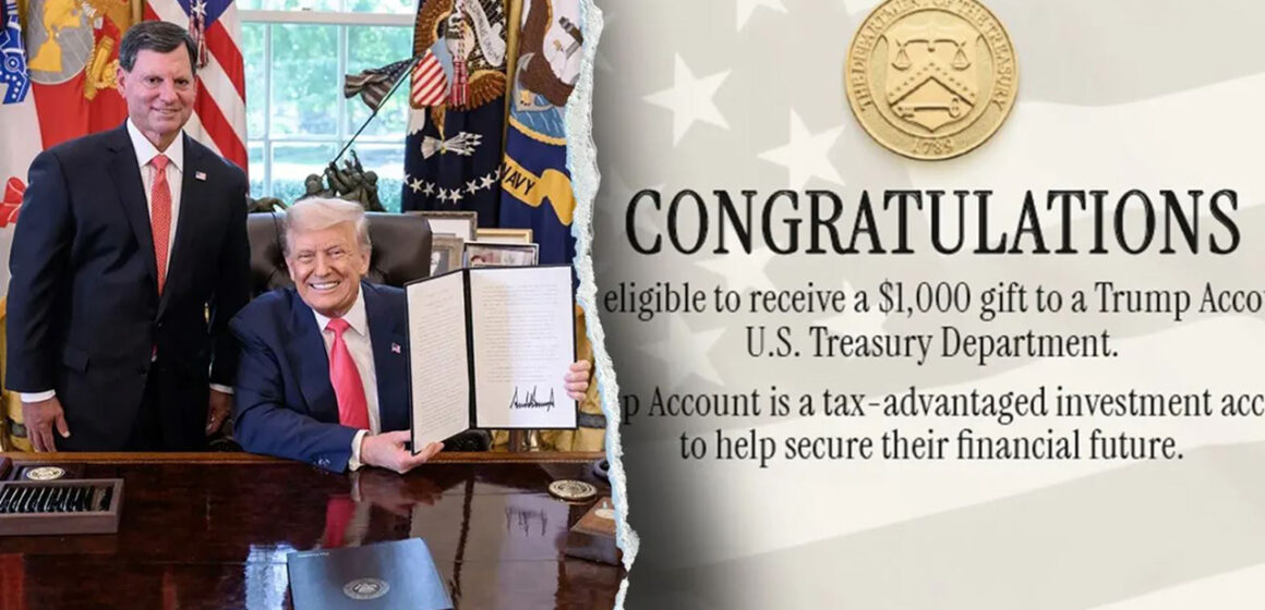 Trump accounts split